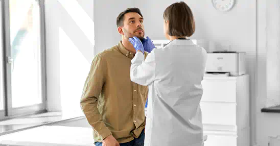 Lymph check at doctors